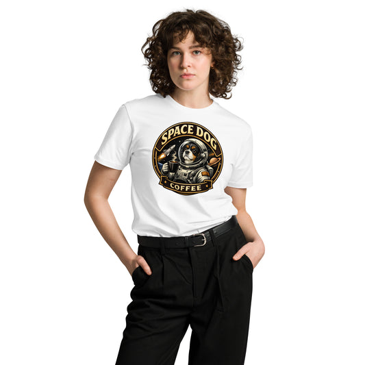 Space Dog Coffee unisex premium t-shirt 100% combed cotton pre-shrunk soft luxurious fit